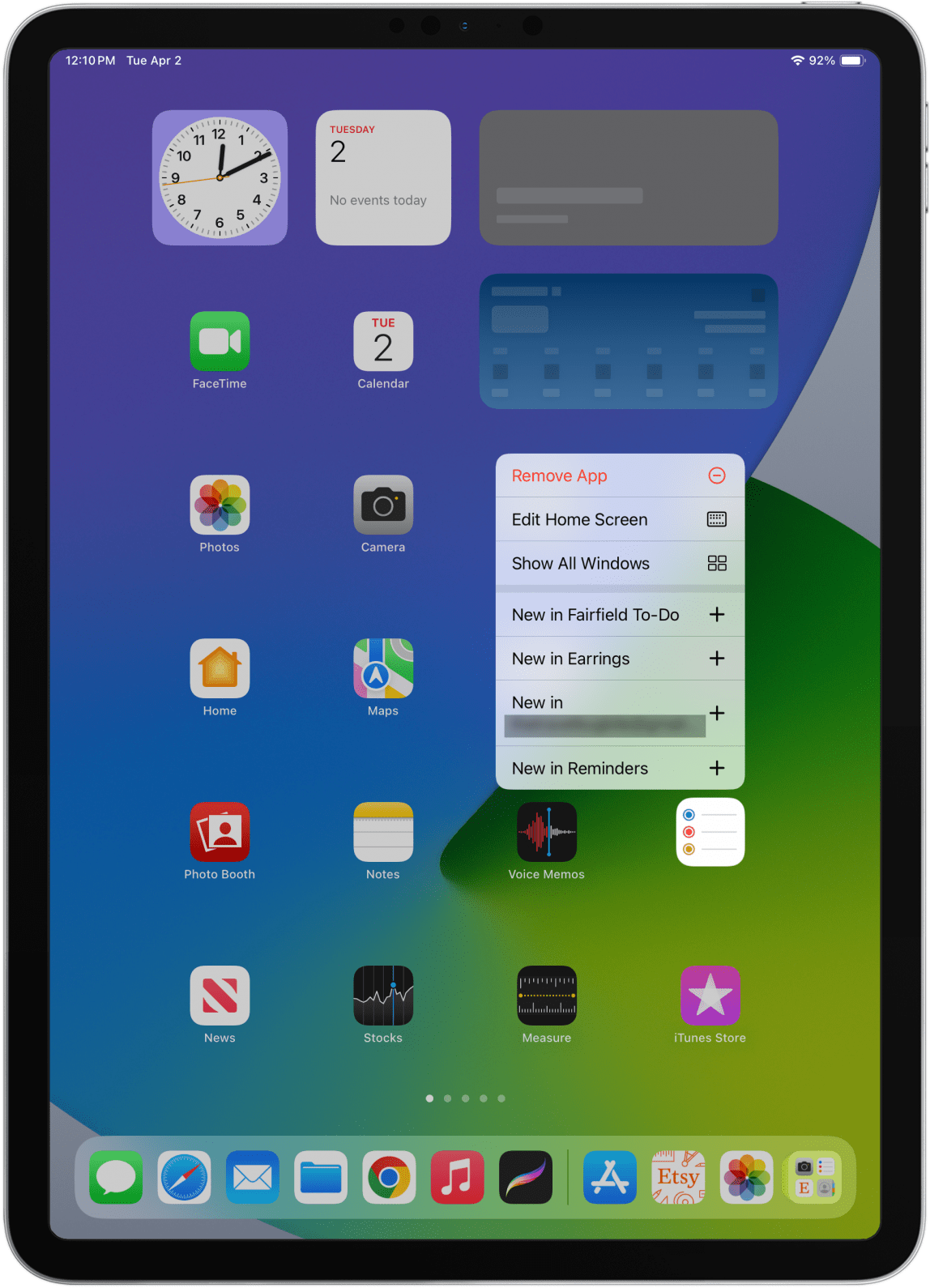 Reminders app