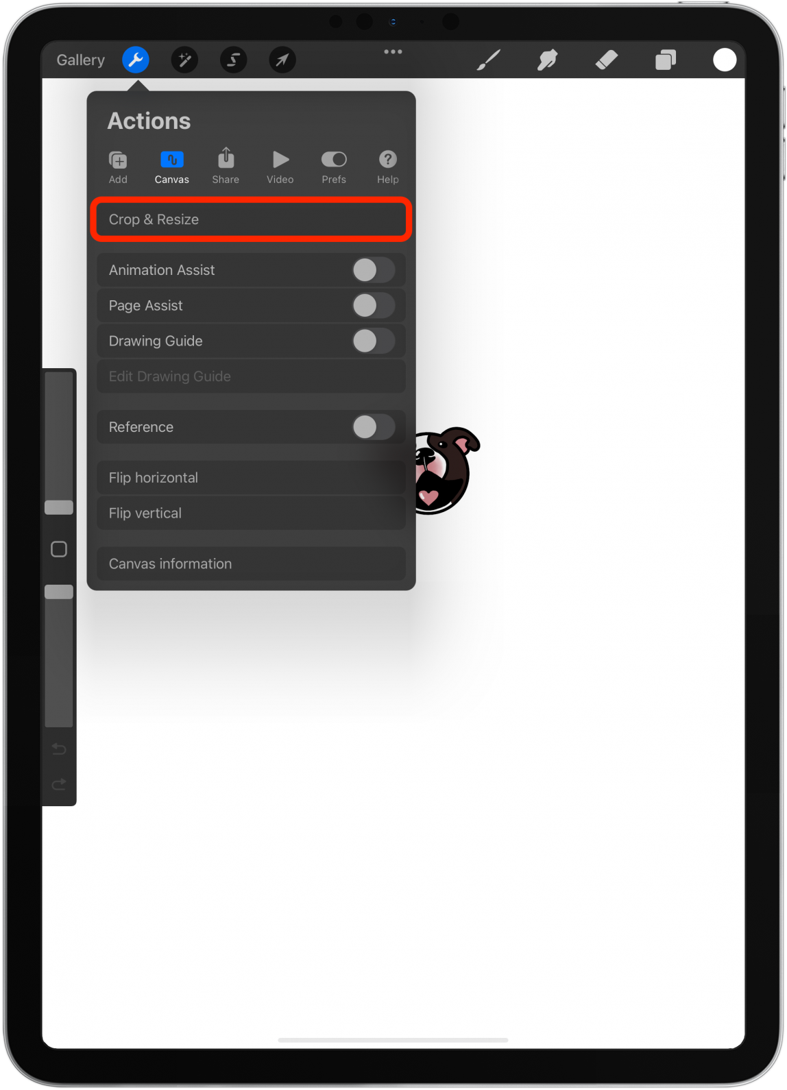 Select Crop & Resize.