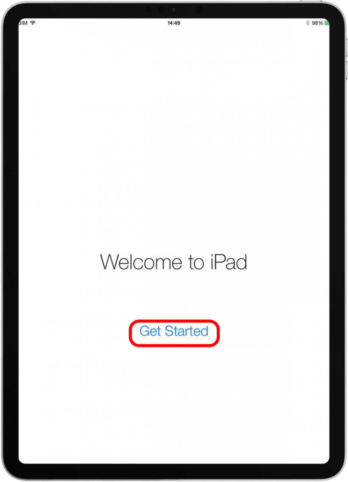 Once you're finished setting up, tap Get Started, and begin using your new iPad!