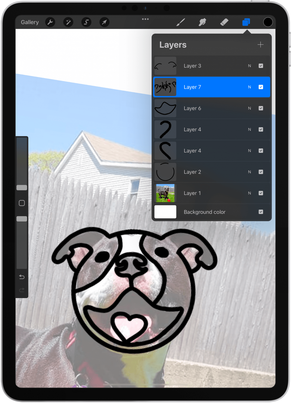 I'll keep creating layers to draw different shapes on Smiley's face.