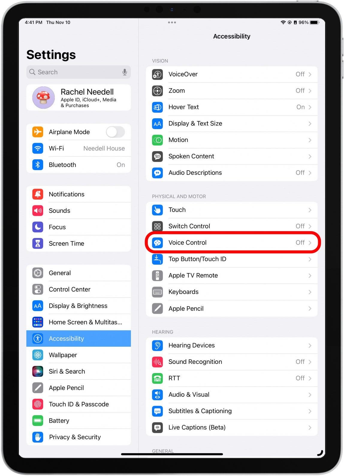 Tap Voice Control.