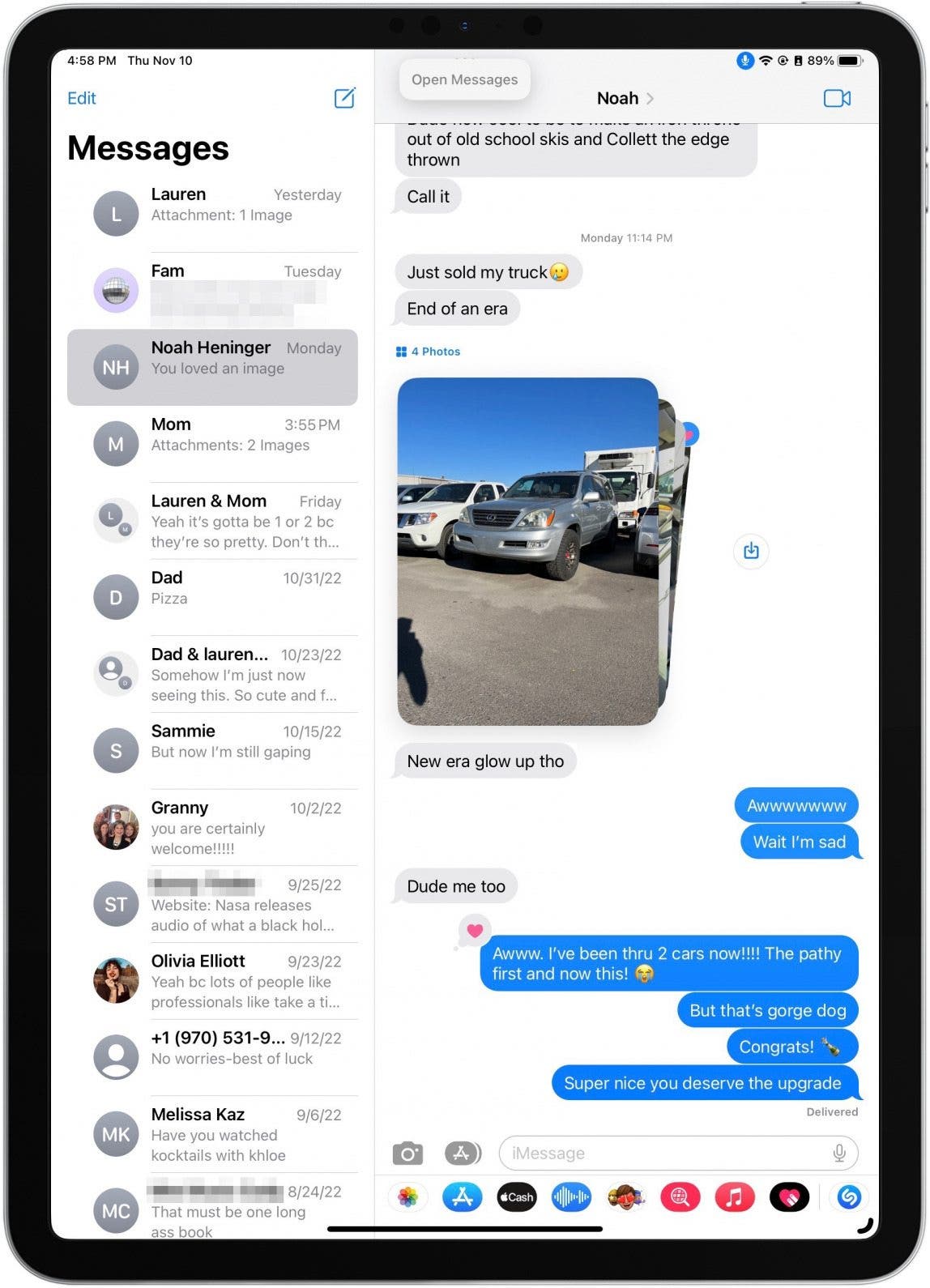 To open a particular app, say "Open Messages" and the Messeages app will automatically open.