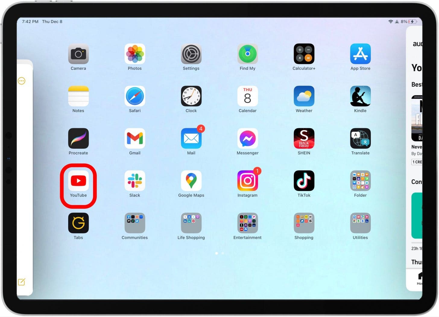 From your home screen, you can add any app to the group. If you choose an app already within an app group, it will abandon the old one for the new one. 