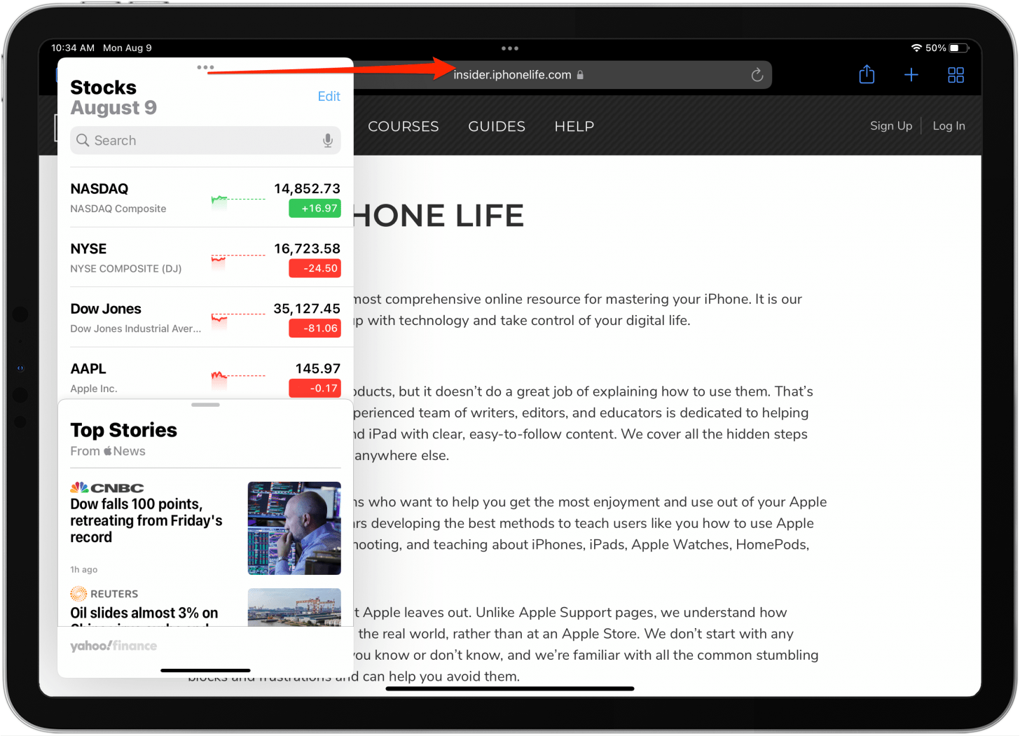 itunes ipad pro split screen