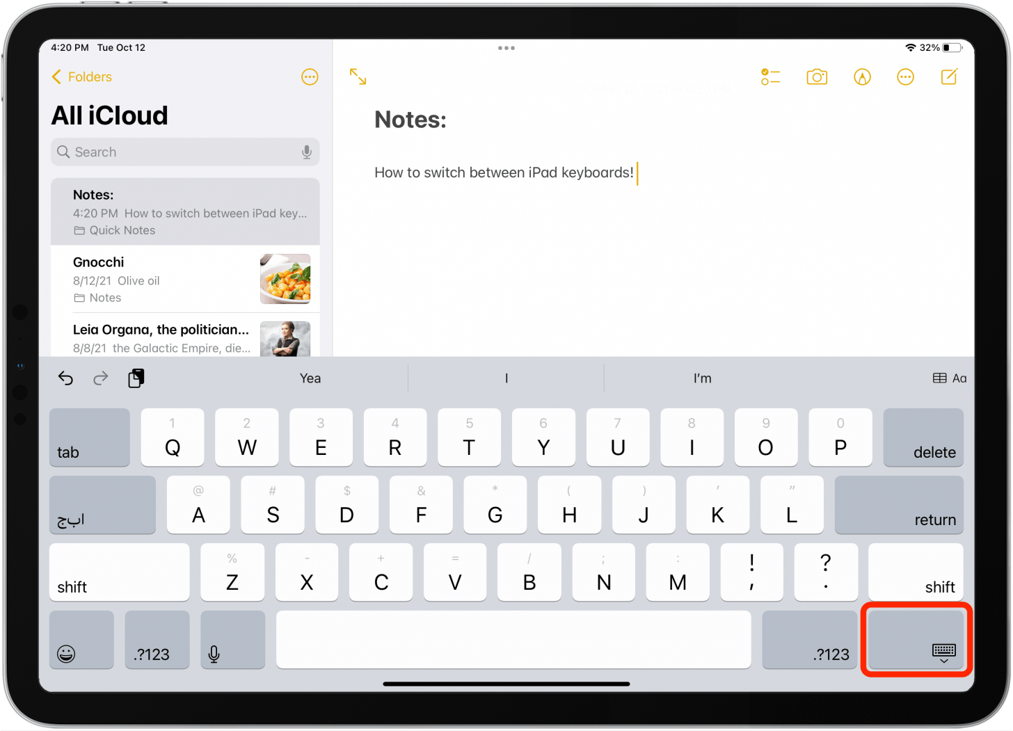How to Switch between Your Software & Hardware iPad Keyboard (iPadOS 15