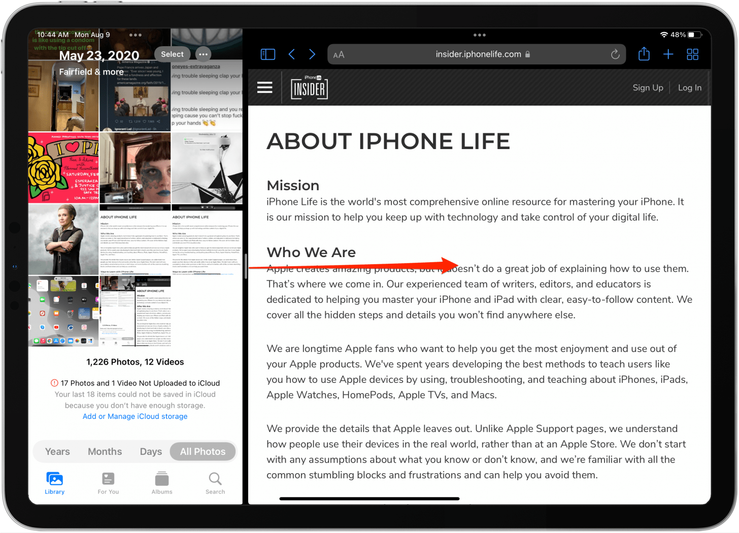 How to Use Split Screen (Split View) Multitasking on iPad in iPadOS 15