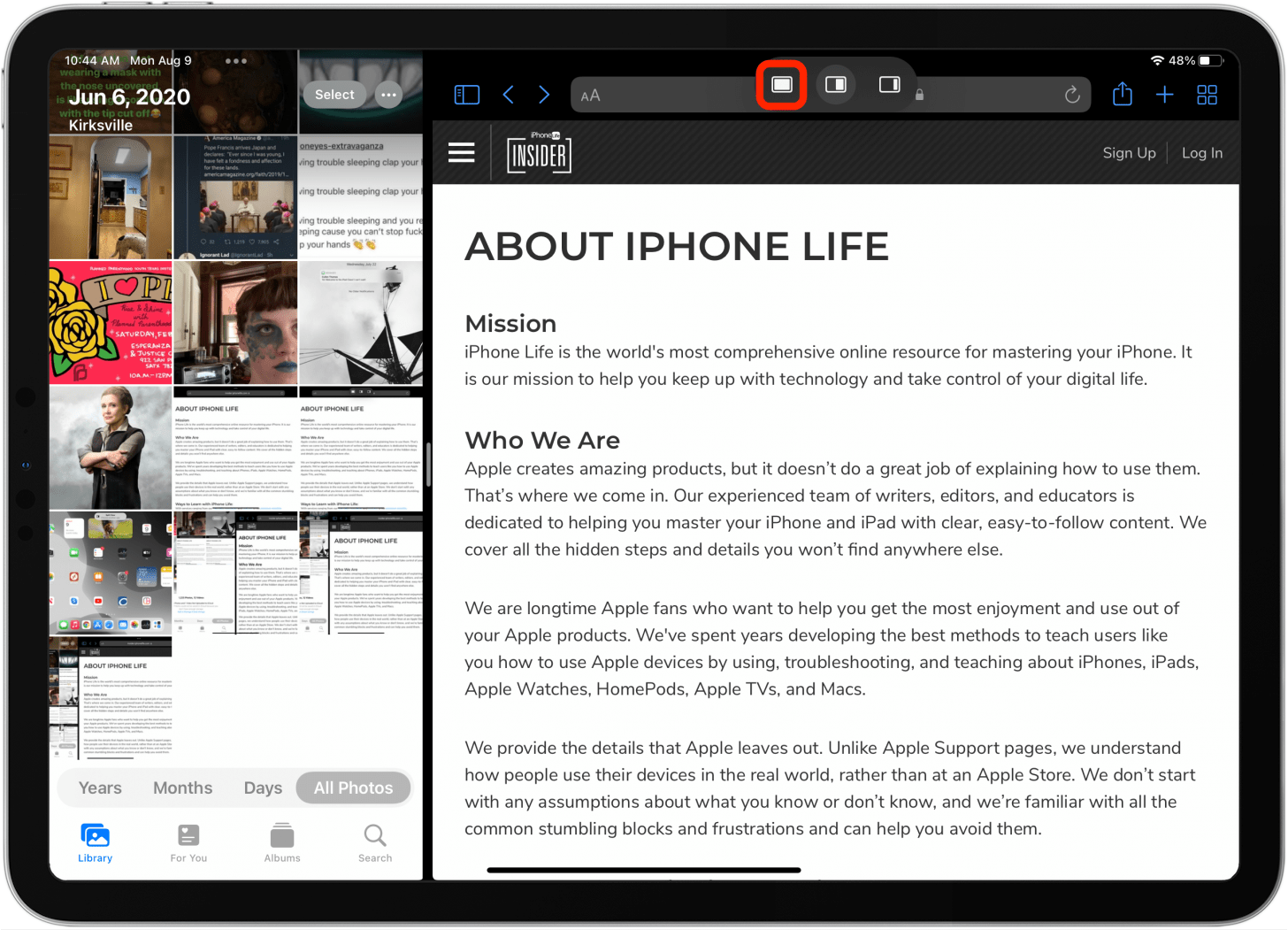 split screen ipad pro