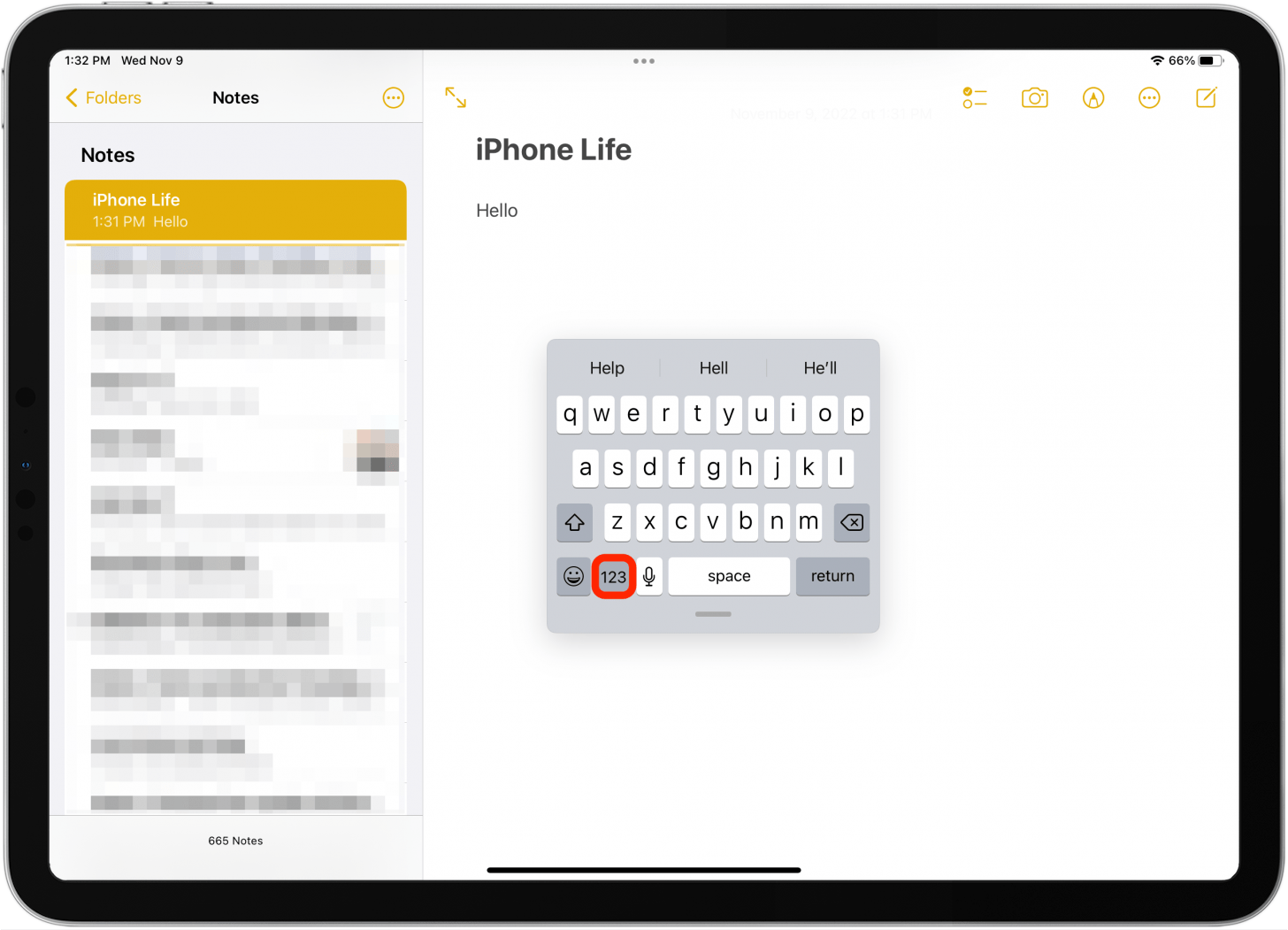How to Slide to Type on the iPad Floating Keyboard (iPadOS 16)