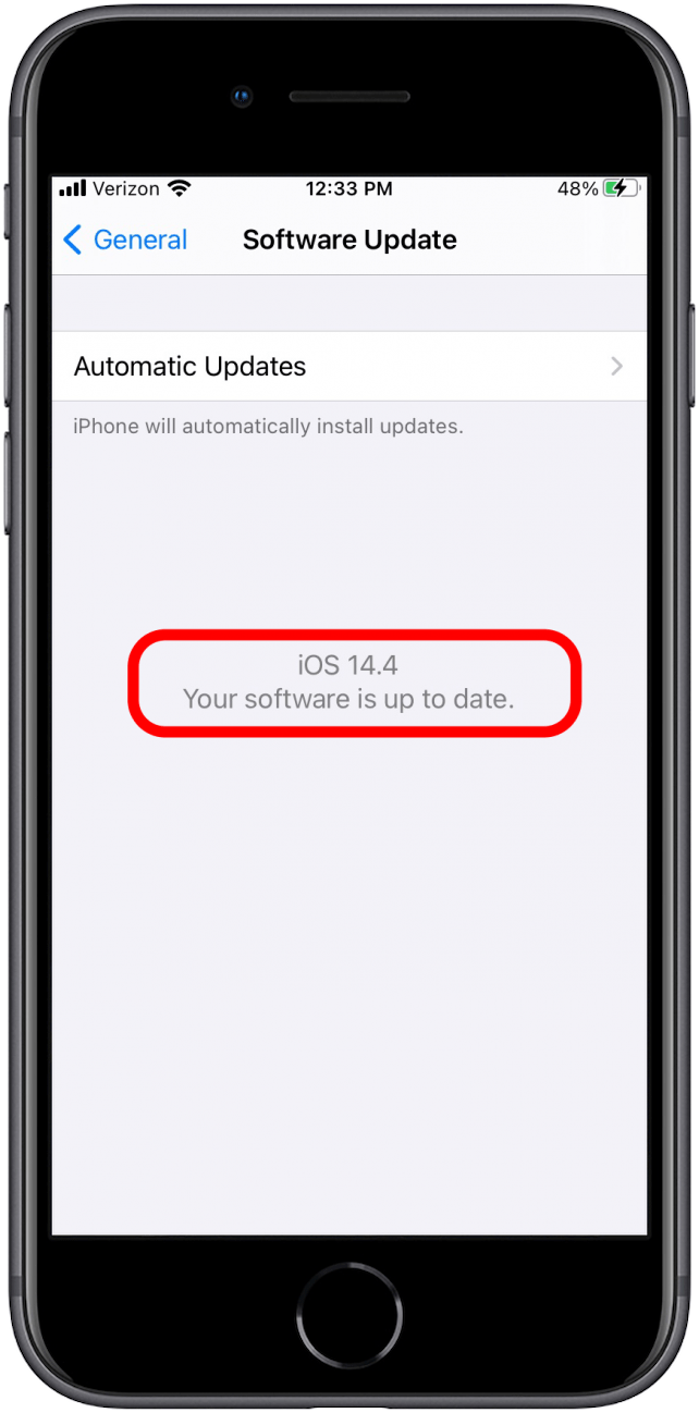 iPhone frozen software update