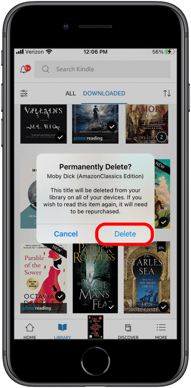 Confirm deletion