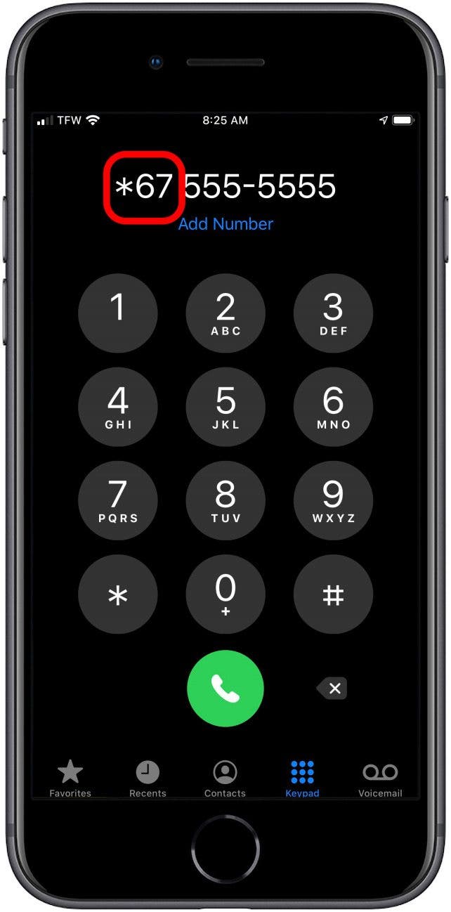 block your phone number when calling