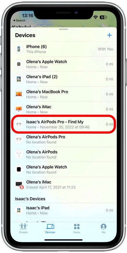 Finding sales stolen airpods