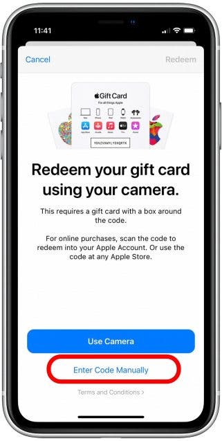 How To Redeem An Itunes Card A Child Or Family Sharing Account - Add Apple Gift Card To Wallet Ios 14
