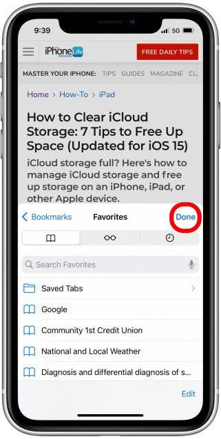 How To Delete Bookmarks In Safari On Iphone (Ios 15)