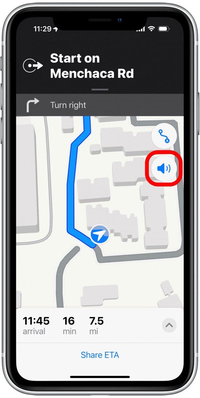 Change Apple Maps Voice Volume or Turn It Off (iOS 16)