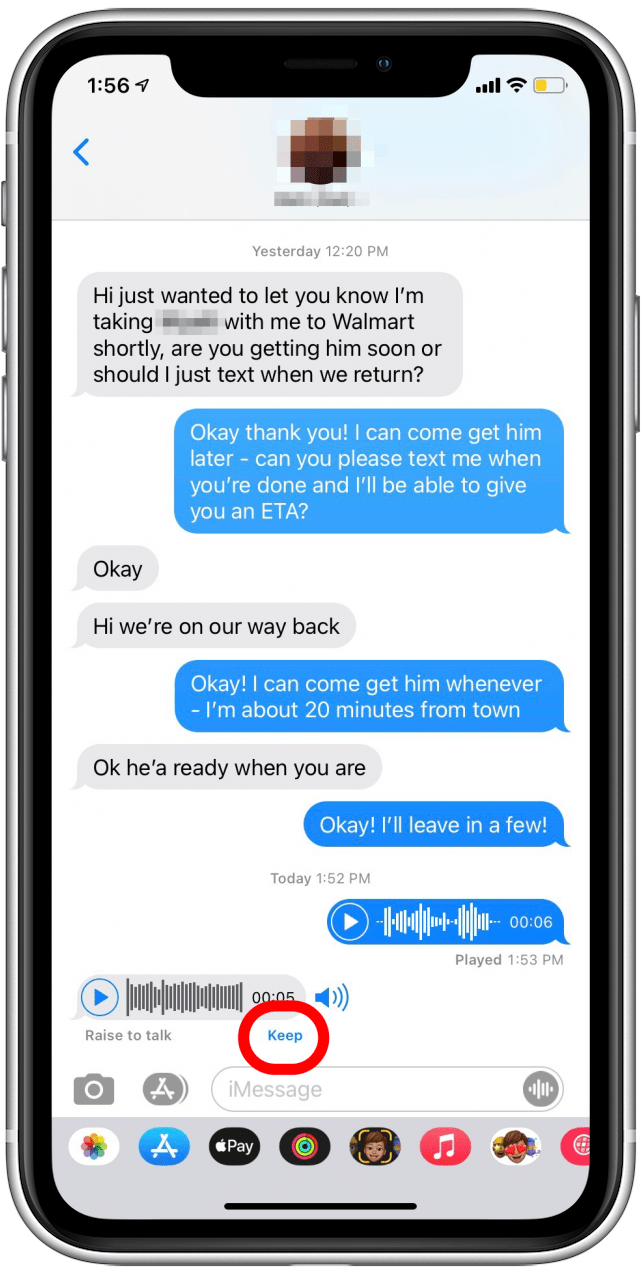 I chat on iphone