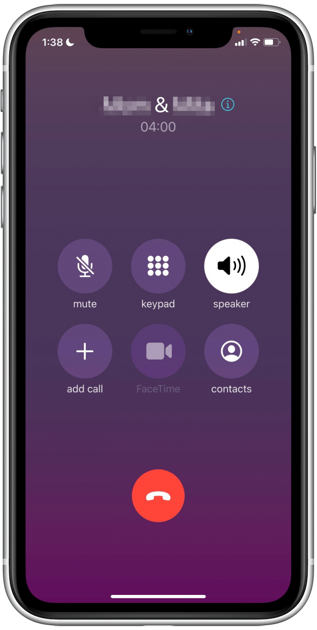 Names of the callers listed on the call once merged on iPhone