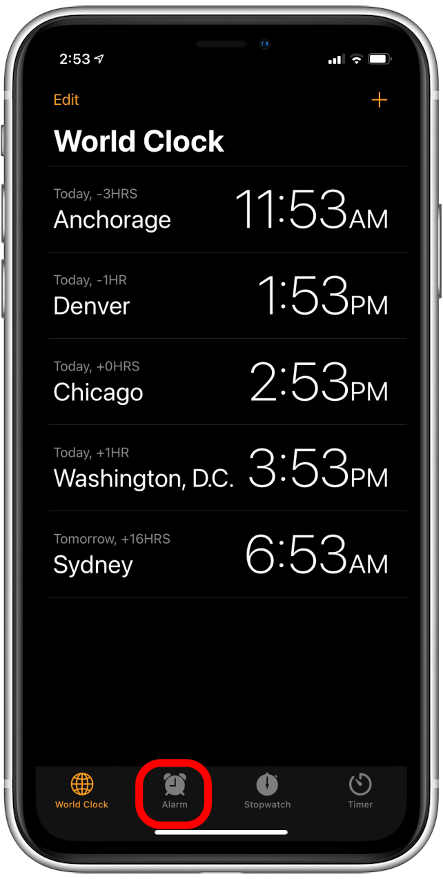 iphone change snooze time