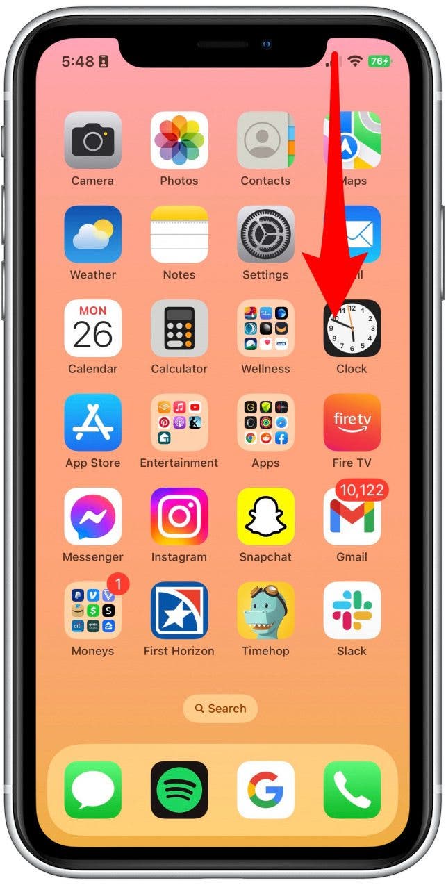 Swipe down from the top right of your iPhone's screen. 