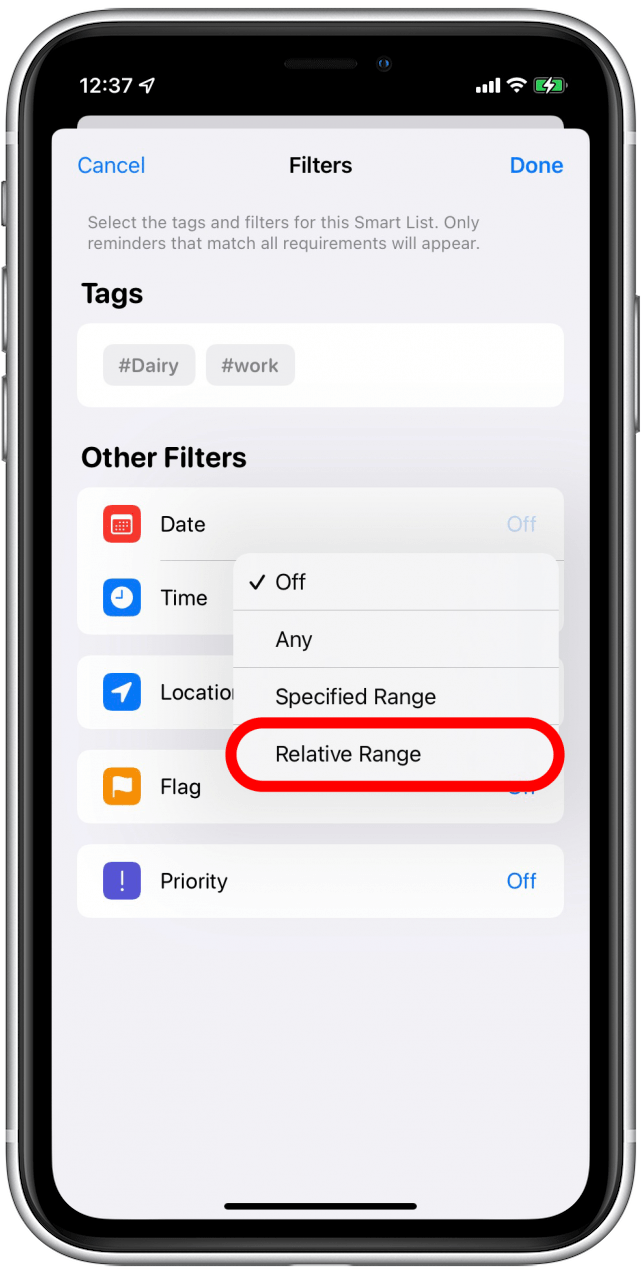 Select range