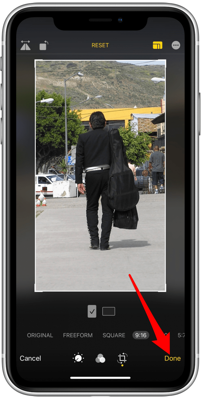 Tap Done in the bottom-right corner when you're finished