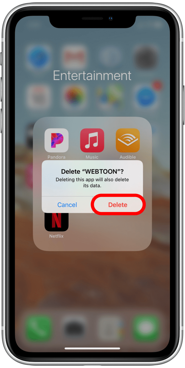 Tap Delete
