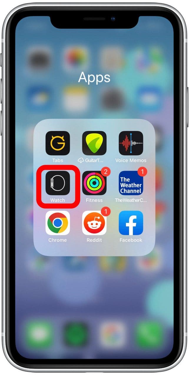 go to apple watch app on iphone