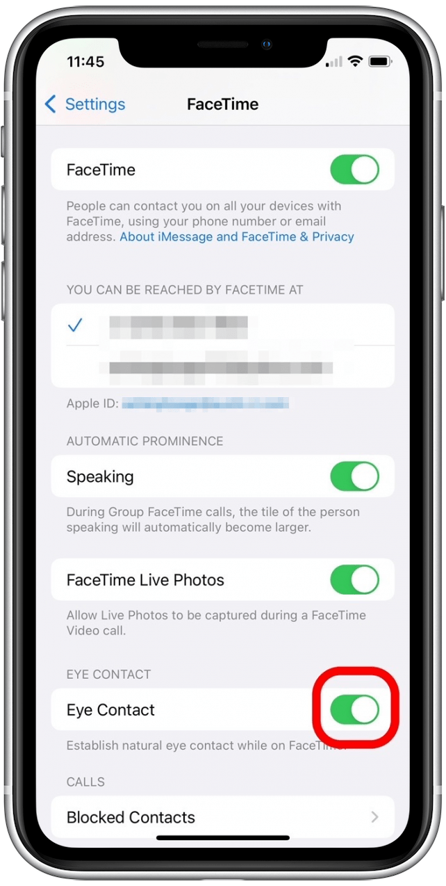 How to Enable & Disable FaceTime Eye Contact