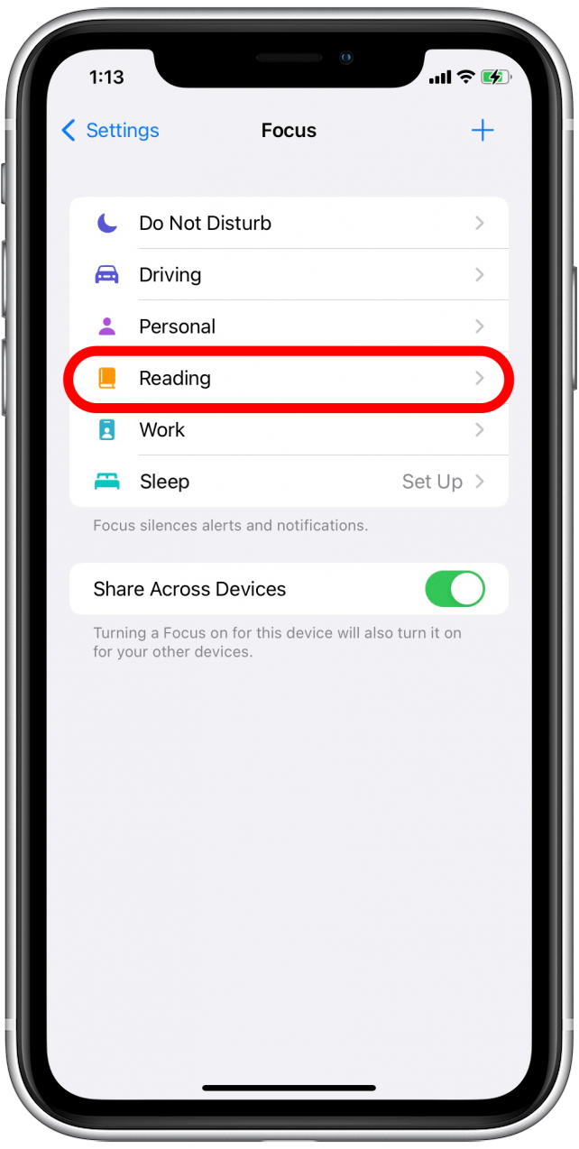 ios safari focus not working Reading Focus mode