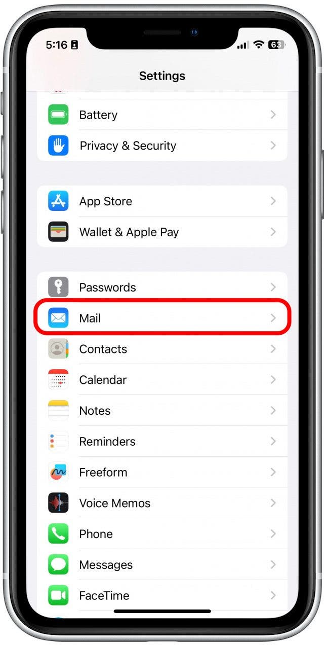 Tap Mail.