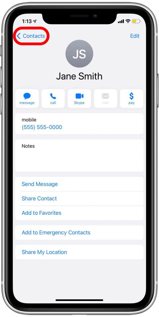 how to find owner of iPhone in contacts