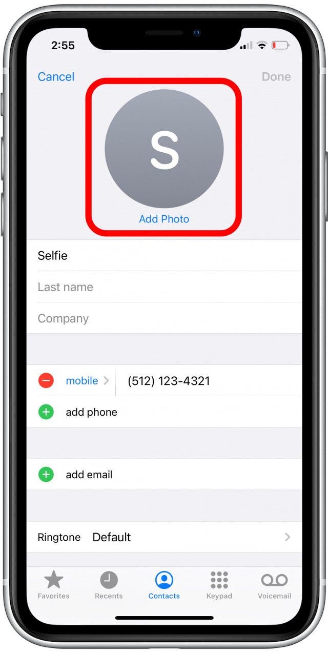 How to Add a Contact Photo on iPhone