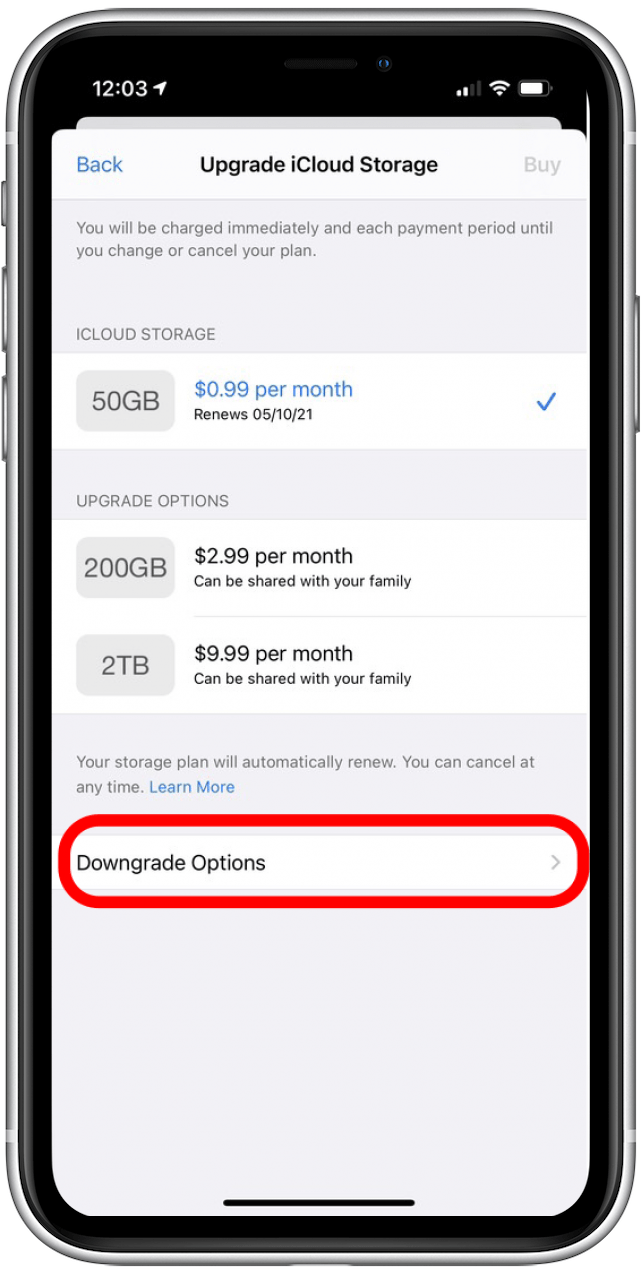 Тарифные планы icloud