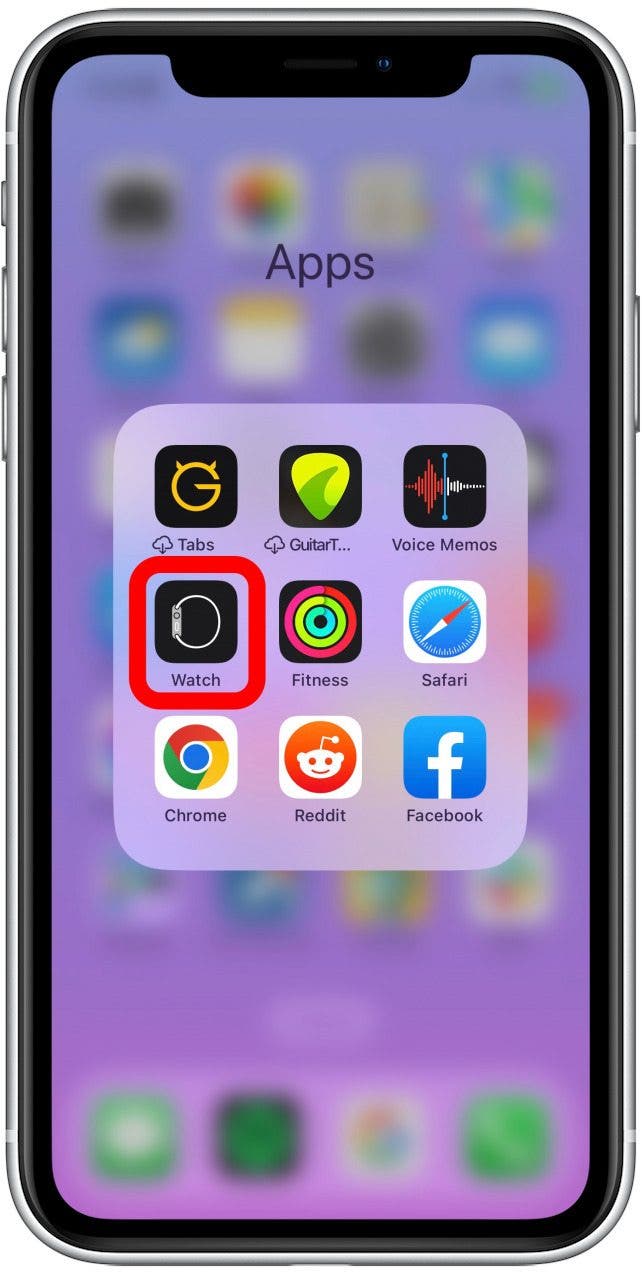 Open the Watch app on your iPhone.
