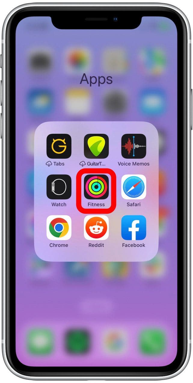 On your iPhone, open the Fitness app.