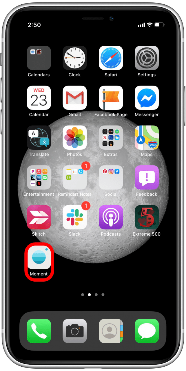Hide an app by sending it to the app library - press and hold on the app icon