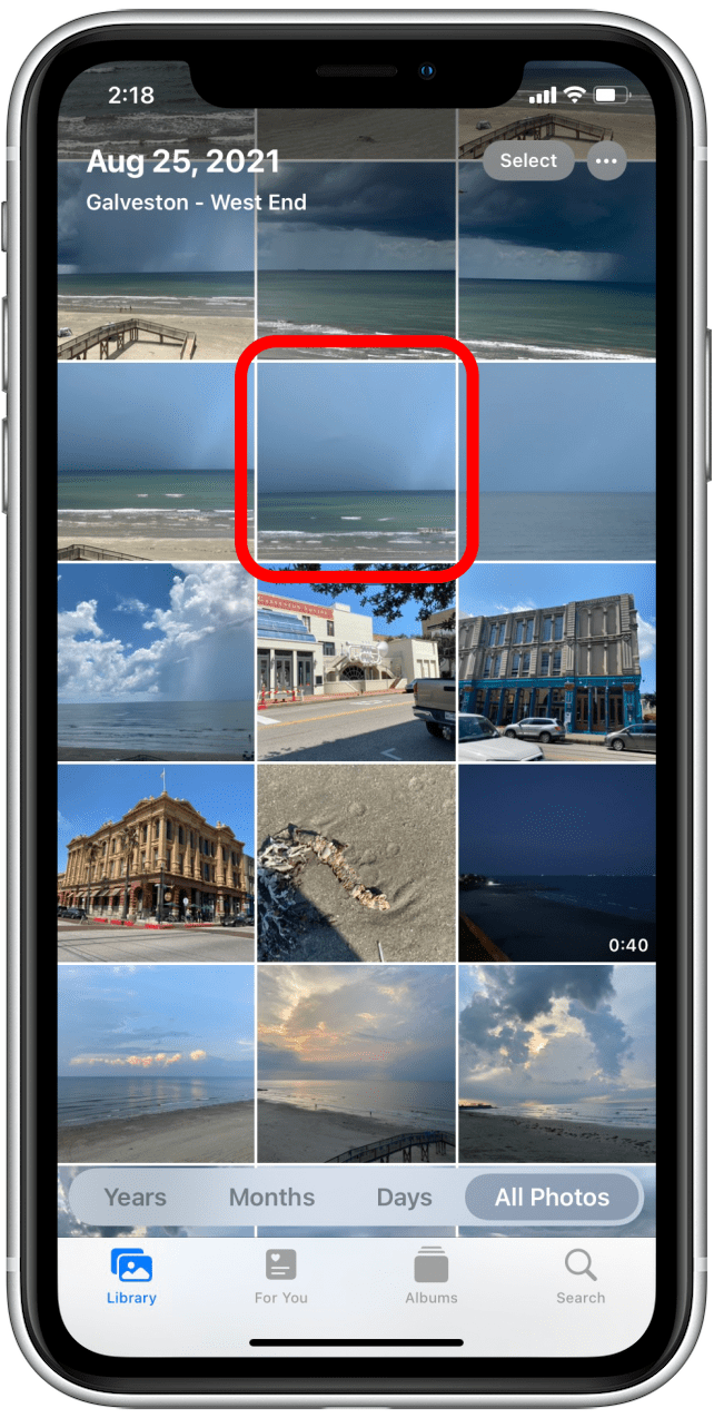 Find photo you want to hide