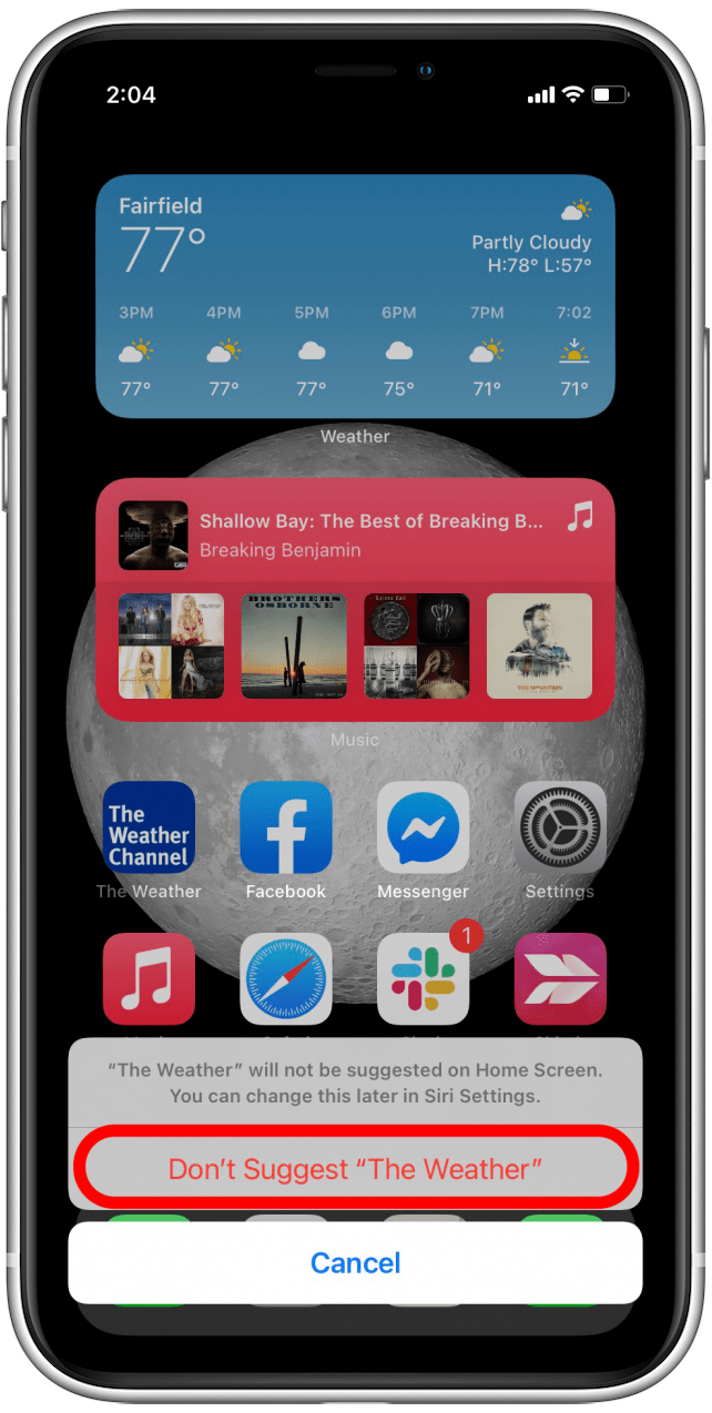 Confirm your don't suggest the app choice at the bottom of screen.