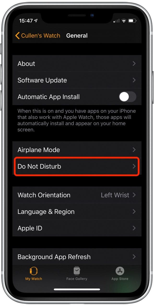Apple watch do shop not disturb workout