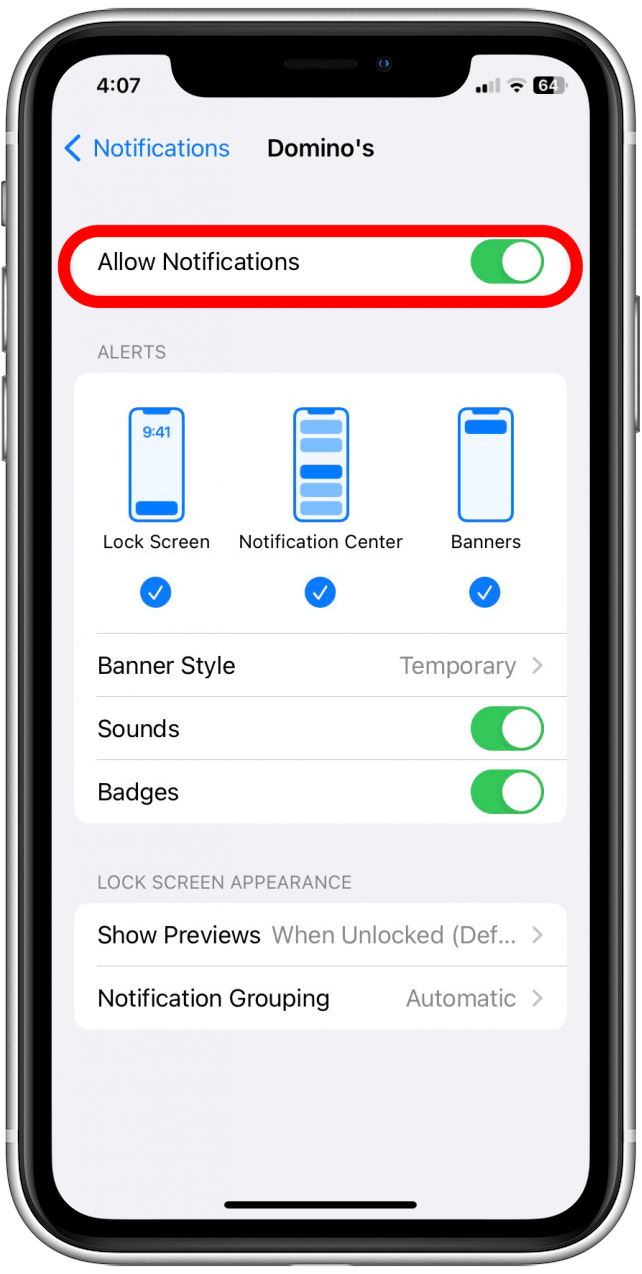 How to silence notifications on iphone