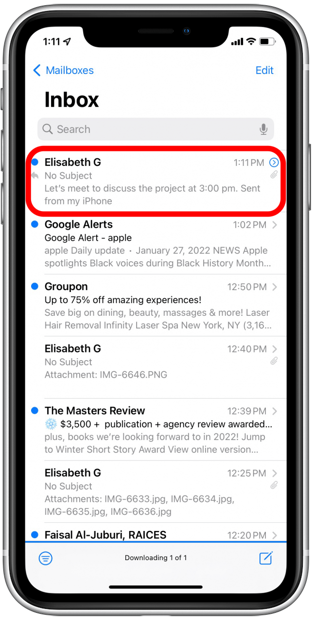 Select email