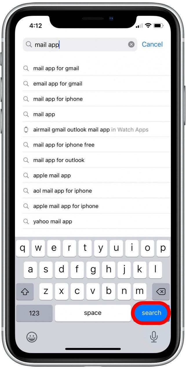 how to get my mail icon back on my phone