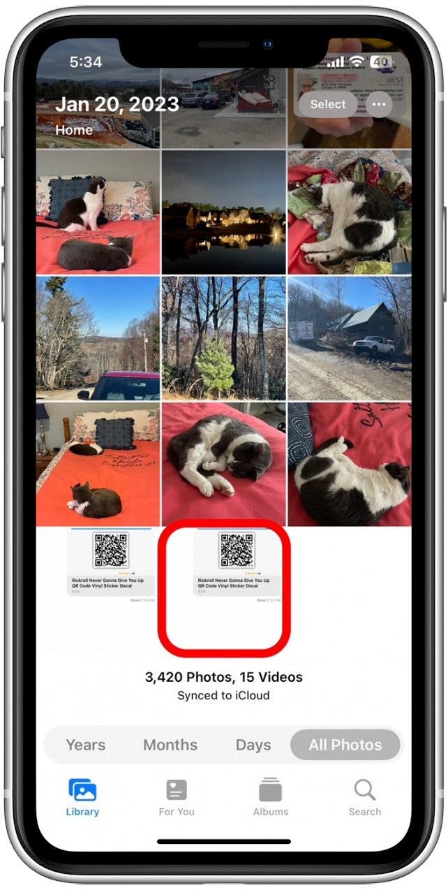 Tap the image to open it.