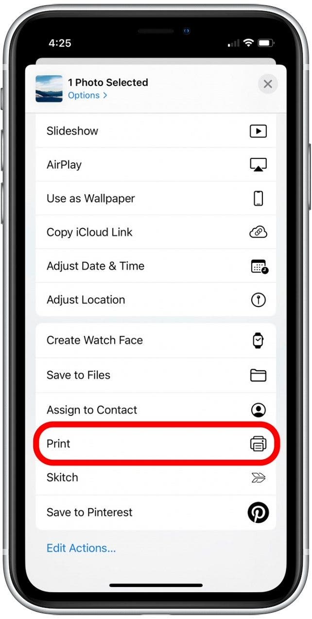 how to change default printer settings on iphone
