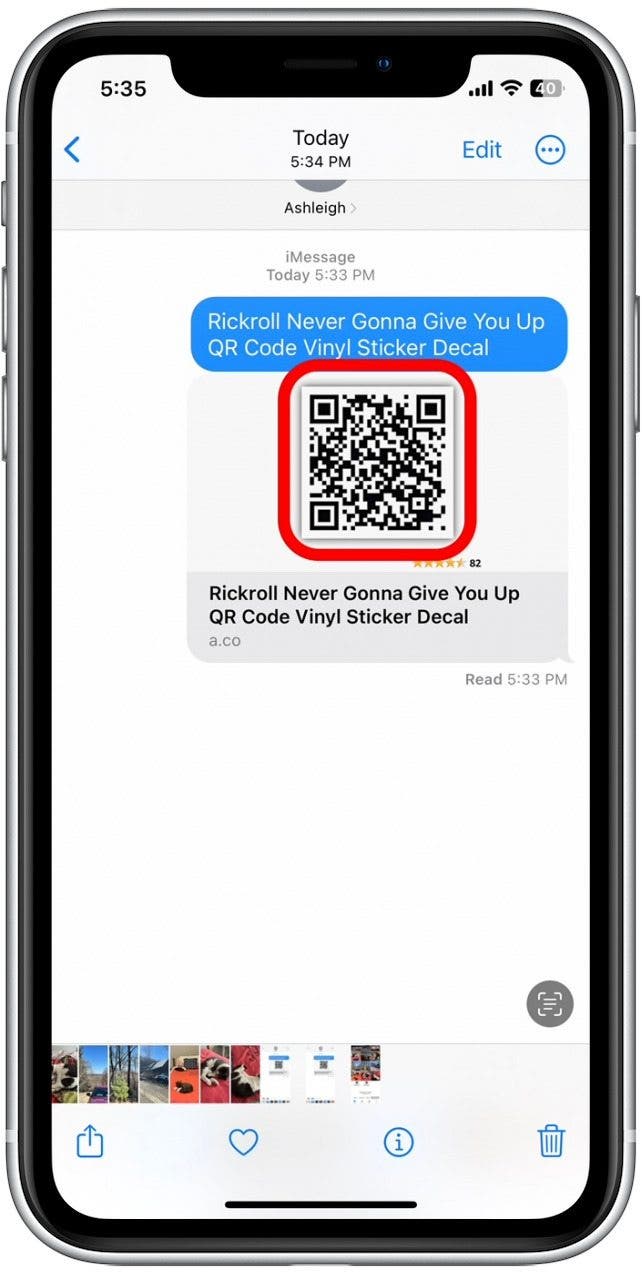 Scan a QR Code on Your iPhone Sent by Text or Email (2023)