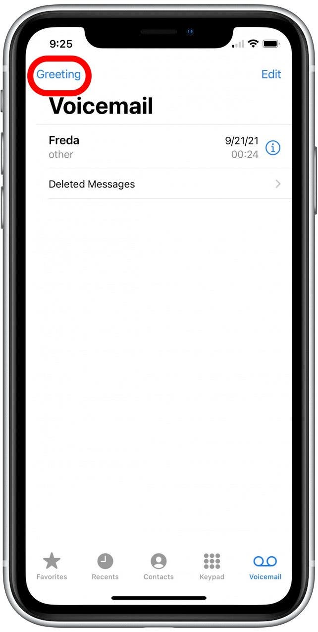 how to change my voicemail greeting on iphone 11