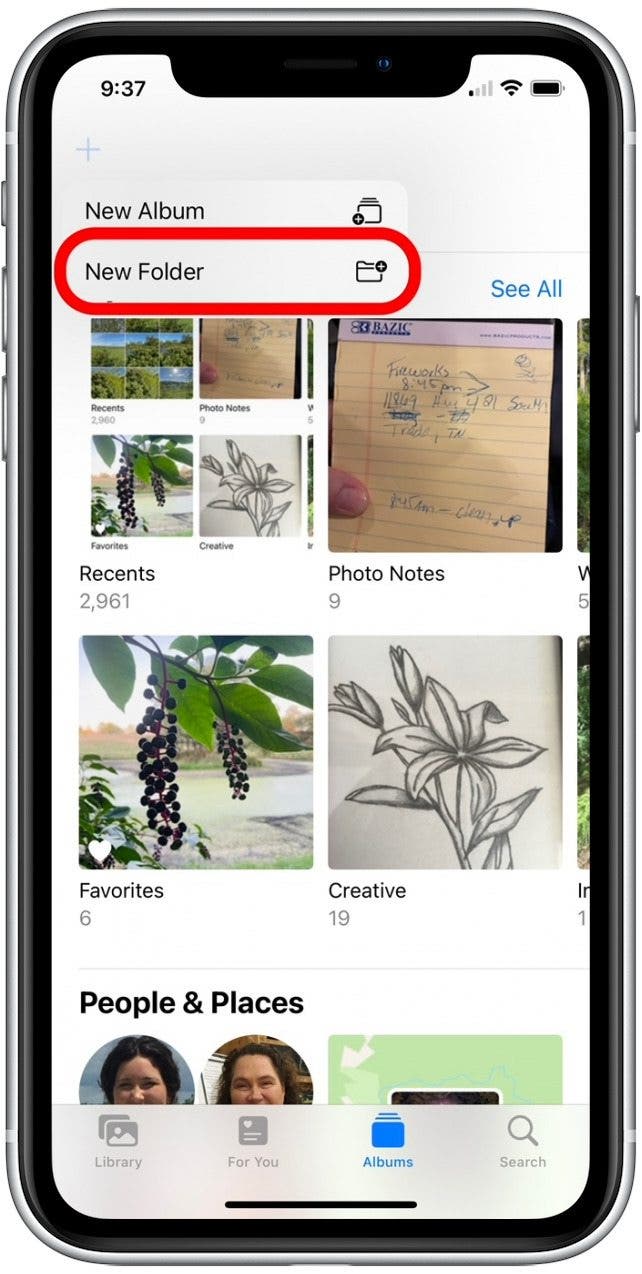 How to Make Folders for Photo Albums on iPhone in the Photos App (2023)