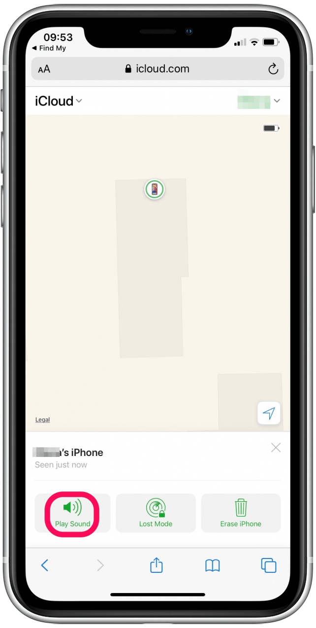 Si l'appareil perdu semble être à proximité, vous pouvez appuyer sur Lire le son pour vous aider à le localiser