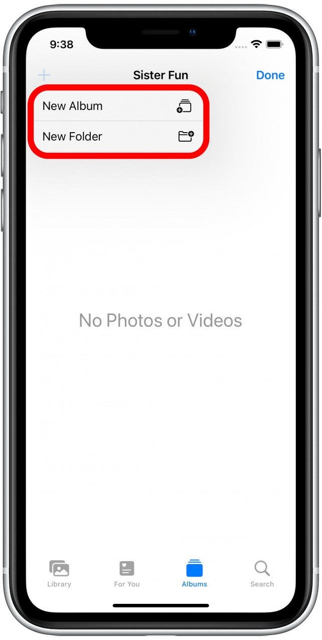 How to Make Folders for Photo Albums on iPhone