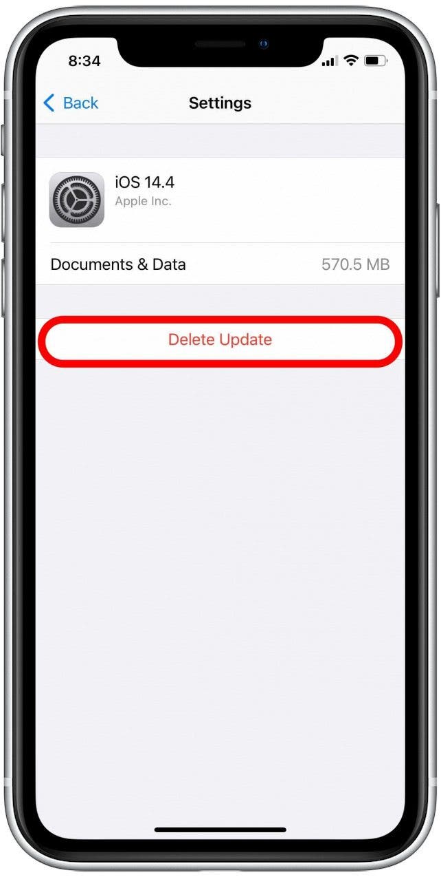 Tap Delete Update
